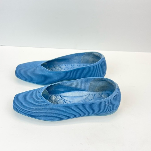 Vivaia Shoes Womens US 9.5 EU 40 Wide Margot Square Toe Blue Knit Comfort - Picture 8 of 8